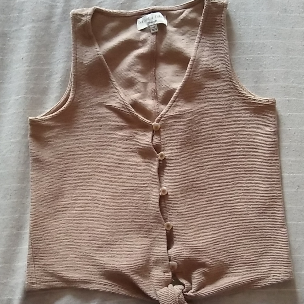 Madewell Cropped Front Knot Tank